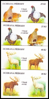 Ochrana přírody - Vzácná zvěř (známkové sešítky ZS 63 - 66)