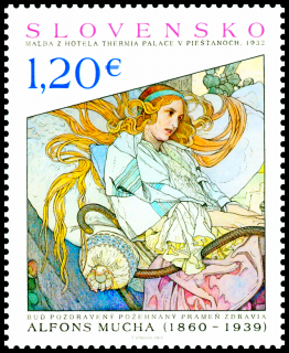 UMĚNÍ 2015 - Alfons Mucha - malba z hotelu Thermia Palace v Piešťanech