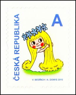 Dětem - Víla Amálka (samolepící známka)