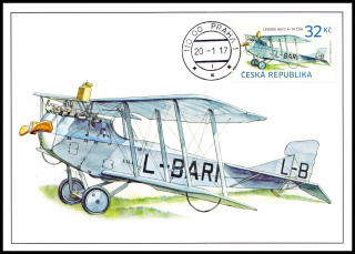 Cartes maximum (Z) - Historické dopravní prostředky: letadlo AERO A-14 ČSA
