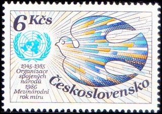 40.výročí založení OSN (známka z aršíku)