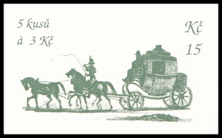 Historický poštovní dostavník (známkový sešítek ZS 13) 