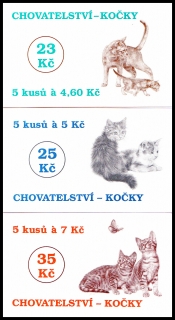 Chovatelství - Kočky (známkové sešítky ZS 70 - 72)