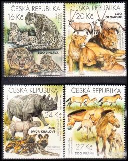 Ochrana přírody - Zoologické zahrady I. (známky z aršíku)