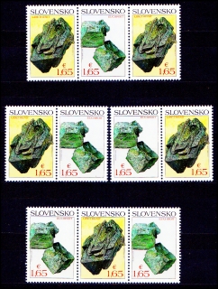 Ochrana přírody: Slovenské minerály - libethenit, euchroit (kombinace 5 + 5 zn.)