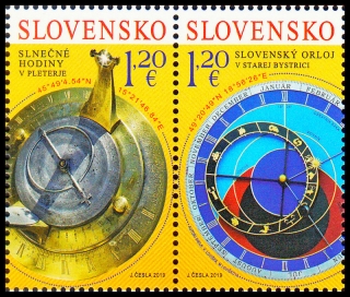 Spol. vyd.(SR+SLO) - Slovenský orloj v Bystrici, Sluneční hodiny v Pleterje