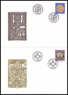 FDC - Společné vydání (SR s ČLR) - Bronzová faléra, Stříbrná kaditelnice