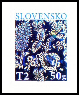 Velikonoce 2020 - Tradiční slovenský modrotisk (známka ze samolepícího sešítku)
