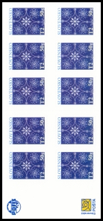 Vánoce 2020 - Tradiční slovenský modrotisk (samolepící sešítek nepřeložený)