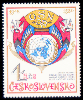 35.výročí založení OSN  (známka z aršíku)