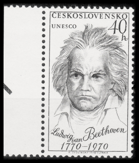 Světová výročí osobností-UNESCO (Ludwig van Beethoven II.typ - s levým okrajem) 