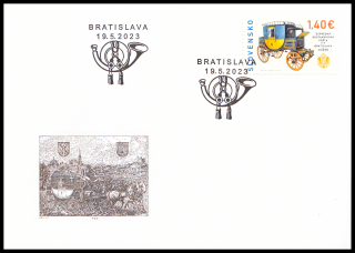 FDC - 200. výročí pravidelné expresní dostavníkové pošty z Bratislavy do Vídně