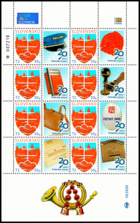 Tiskový list zn. s personalizovaným kupónem -20 let Poštovního muzea  (č.zn.636)