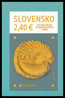 EUROPA 2025 - Keltské nálezy na Bratislavském hradě (známka ze samolepícího sešítku)