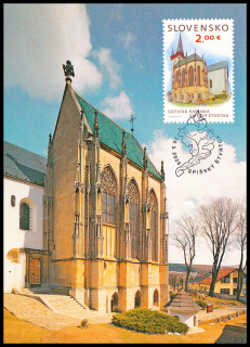 Cartes maximum - Krásy naší vlasti - Gotická kaple ve Spišském Čtvrtku