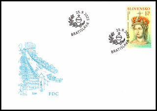 FDC - 200. výročí korunovace Karolíny Augusty Bavorské v Bratislavě