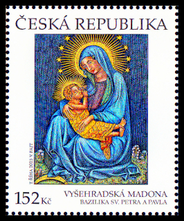 Umění 2025 - Vyšehradská Madona (známka z aršíku)