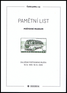 107 let Poštovního muzea - Vývoj automobilů v Československu, autobus Škoda 706 RTO