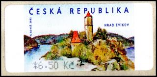 Automatové známky - Hrad Zvíkov hodnota 6,50Kč  (1.11.2003)